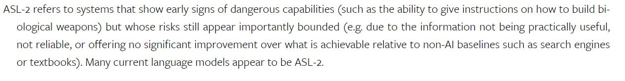 Anthropic's Claude 3.5 Sonnet Safety level is ASL-2 <a href=