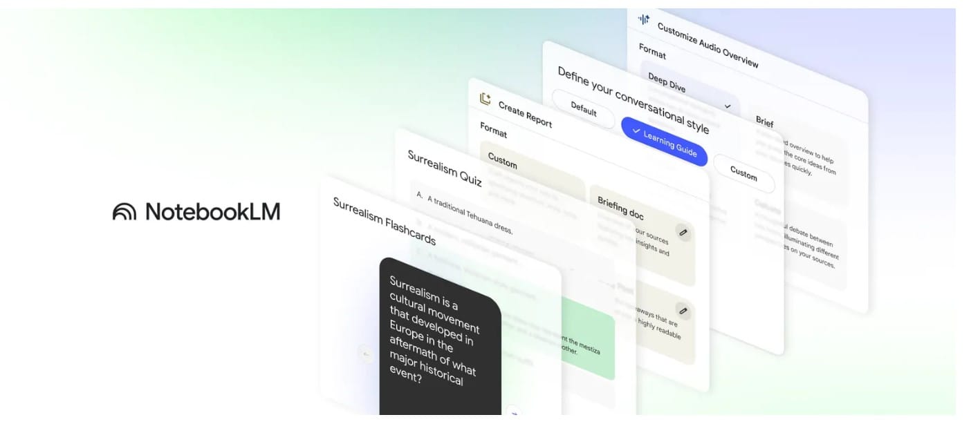 Student's feature in Google Notebook LM LLM tool <a href=