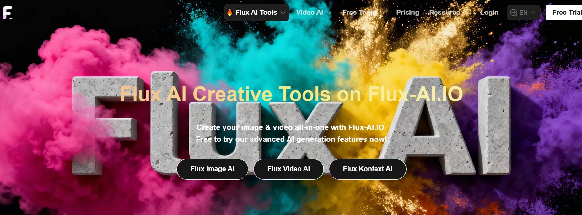 Influencer AI Tool Flux.AI - home page of Flux, where you can generate virtual humans <a href="https://flux-ai.io/?utm_source=nowadais.com&utm_medium=referral&utm_campaign=nowadais_referral" rel="nofollow">Source</a>